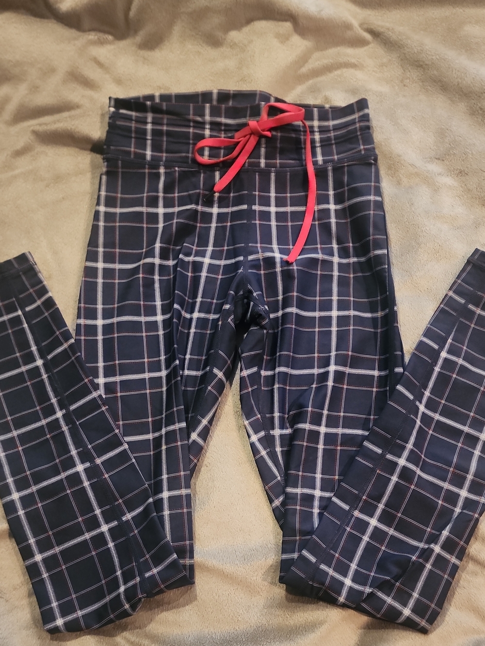 The Upside Plaid Panel Tights Drawstring Sizw 4